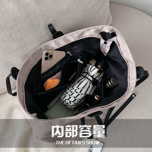 Internet-famous retro large-capacity Oxford cloth women's bag  new Korean-style trendy fashionable textured tote bag