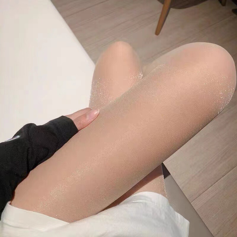 1D stockings women's Thin shiny pearl bright stockings summer ultra-thin sexy leg-shaping socks pantyhose sexy lingerie