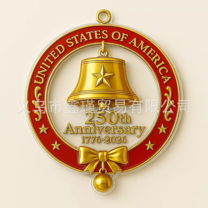 跨境新品United States 250th Anniversary Bell Ornament亚克力|undefined