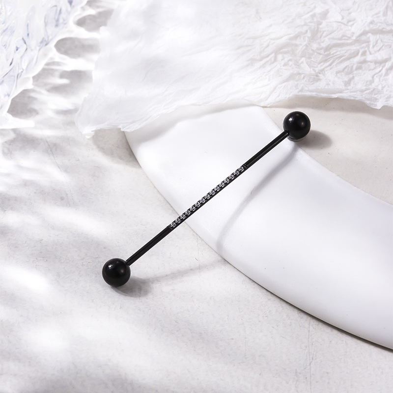 Fashion Geometric Metal Inlaid Zircon Ear Studs 1 Piece