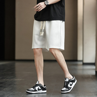 Fat Men's 2023 Summer New Large Size Jacquard Sports Casual Pants Plus Size All-match Trendy Shorts