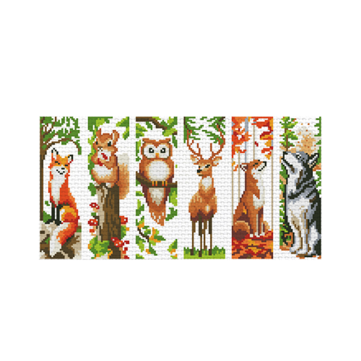 Mona Lisa Royal Bookmark-Colección de animales Dibujos animados lindos Sala de estar minimalista moderna Sala de estudio Bordado de hilo hecho a mano