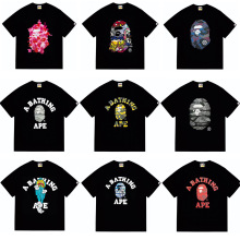 �����п羳BAPE TShirt�ļ�Գ��ͷ�����Բ���Ů��������t����Ů��