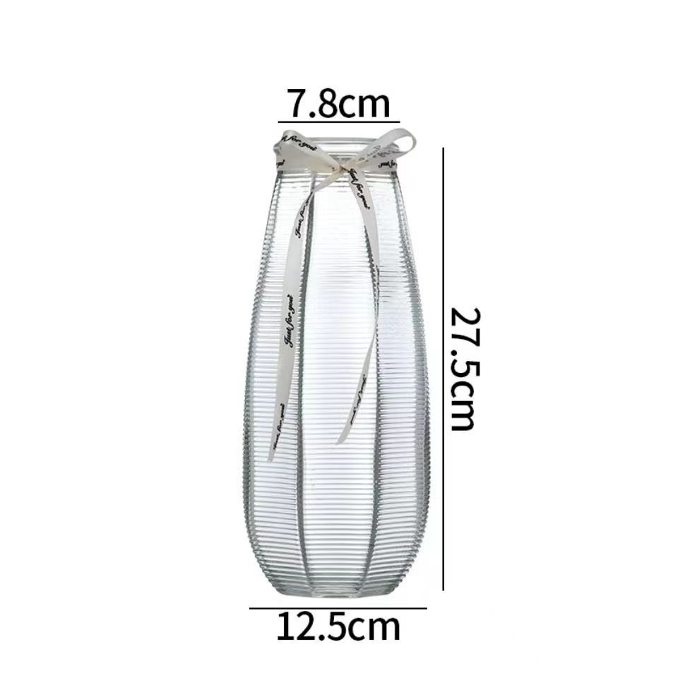 Florero de vidrio creativo flores Rosa rábano verde hidropónico gran arreglo de flores al por mayor florero adornos de decoración de escritorio