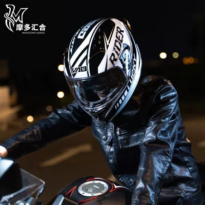 Helmet for Men, 3C Certified, Motosiklet dəbilqələri - m55-56cm-sonic-gray-clear-lens