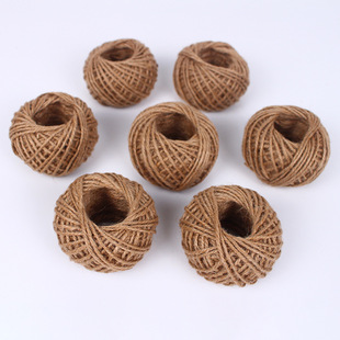 Retro woven hemp rope DIY 3 strands 2mm fine jute rope factory spot packaging tag hand woven cat climbing frame