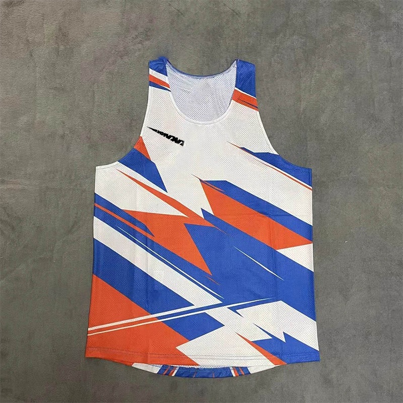 Track and field clothing for men and women, running vests, summer sleeveless competition uniforms, sports training uniforms, marathon sportswear, elastic