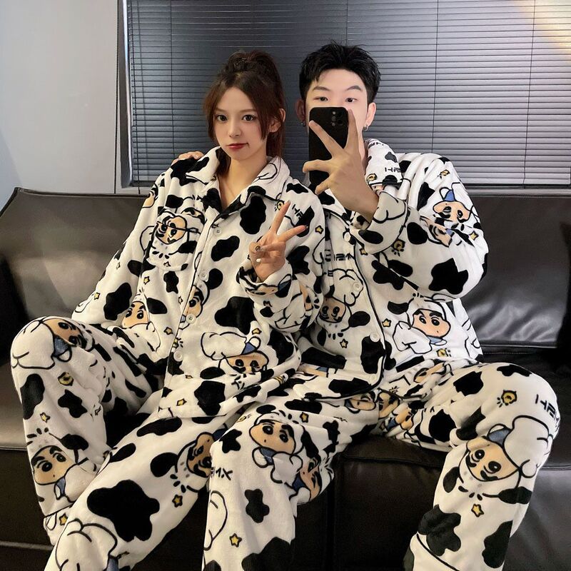 Winter Korean Xiaoxin Pajamas for Women Cartoon Sweet and Cute Flannel Student Home Clothes Thick Coral Velvet Live Broadcast Winter Korean Xiaoxin Pajamas for Women Cartoon Sweet and Cute Flannel Student Home Clothes Thick Coral Velvet Live Broadcast