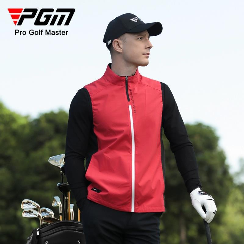 PGM golf vest jacket men's windproof and rainproof jacket zipper stand collar sports clothing men's vest
