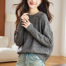 高级感粗线针织衫冬季内搭可外穿毛衣大码胖mm显瘦遮肚子打底衫女