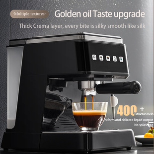 Cross-Border Espresso Semi-Automatic Coffee Machine High-Pressure Extraction Milk Foaming Household Touch Screen Small Coffee Machine Wholesale