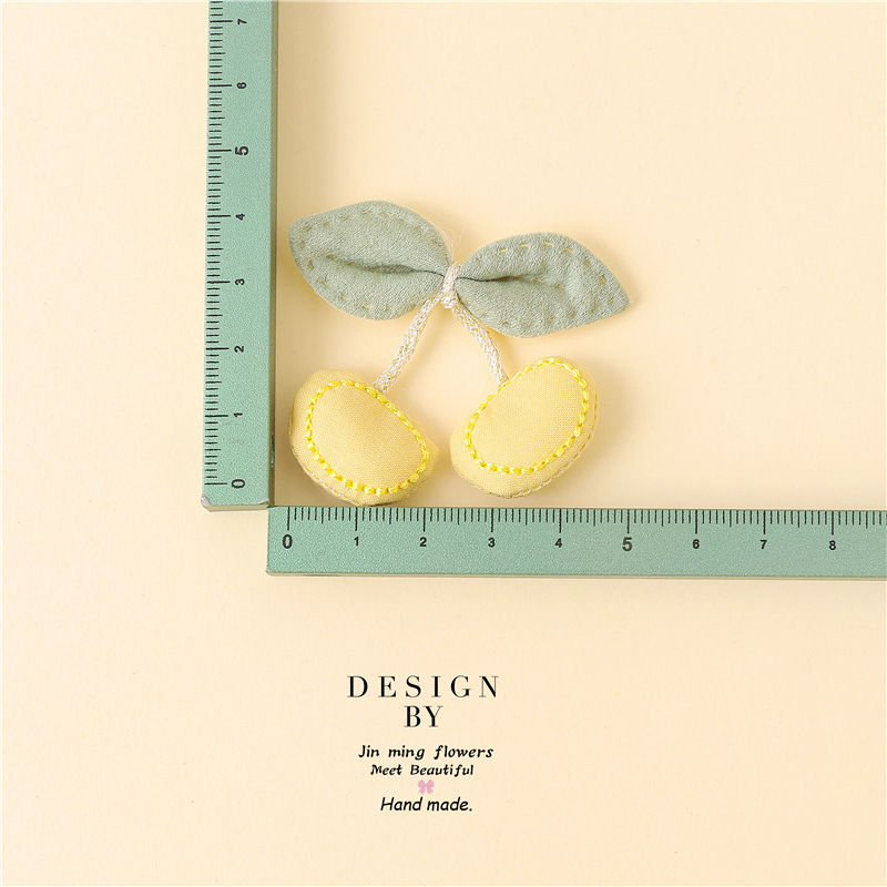 Diy布芸さくらんぼアクセサリー子供靴下靴花手作り小花服装アクセサリー卸売り綿布さくらんぼ|undefined