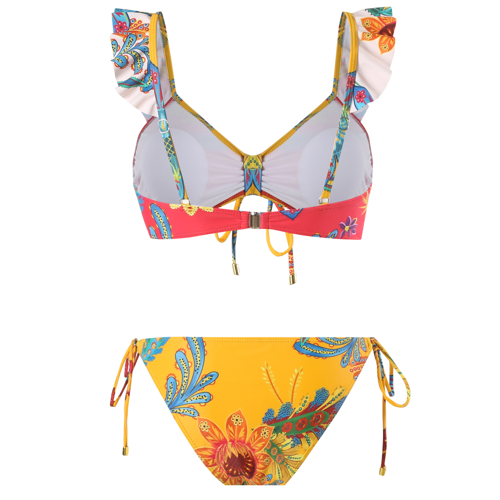 Women's Flower 3 Pieces Set Bikinis Swimwear display picture 3