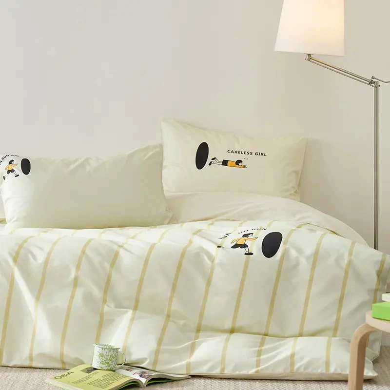 Детский комплект постельного белья Bluebird Cotton - 4 предмета, размер 1.8 м/1.5 м, яркие рисунки для учащихся начальной школы