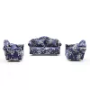 Blue sofa, set, floral print