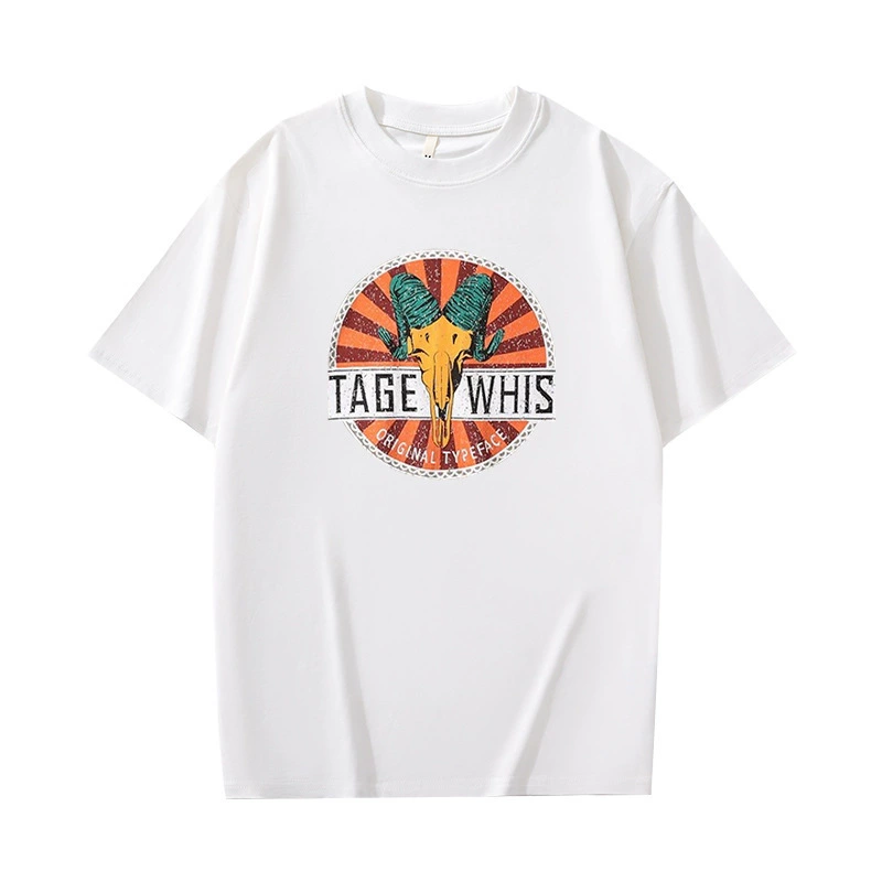 Tide, men's Japanese summer trend cotton T-shirt with a round collar, with short sleeve, oversize