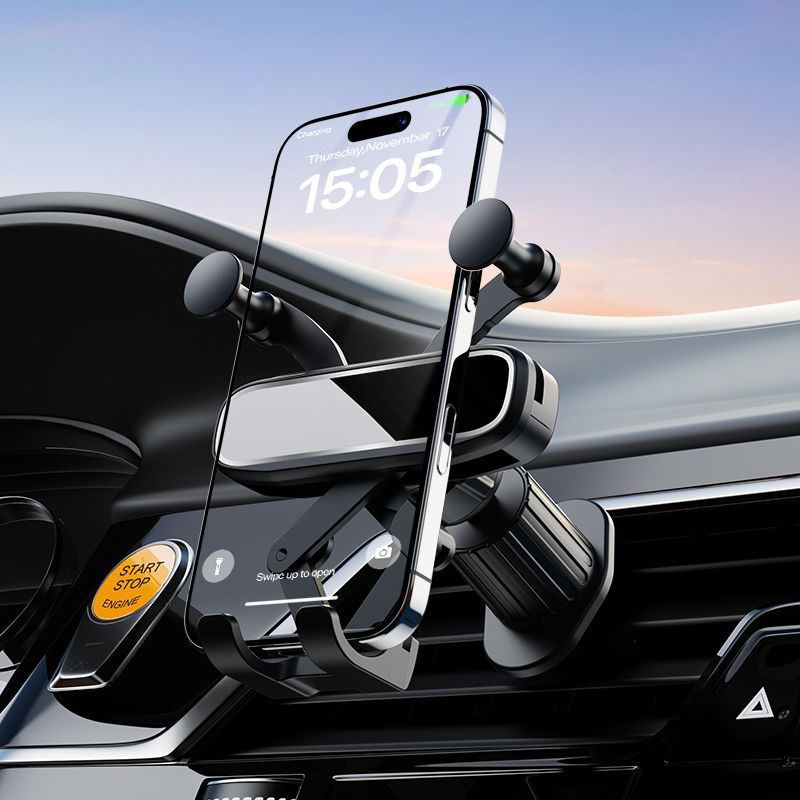 Thin and Compact Car Phone Holder, New Model 26, Dedicated for Air Vent Navigation, Multifunctional Gravity Clip Holder