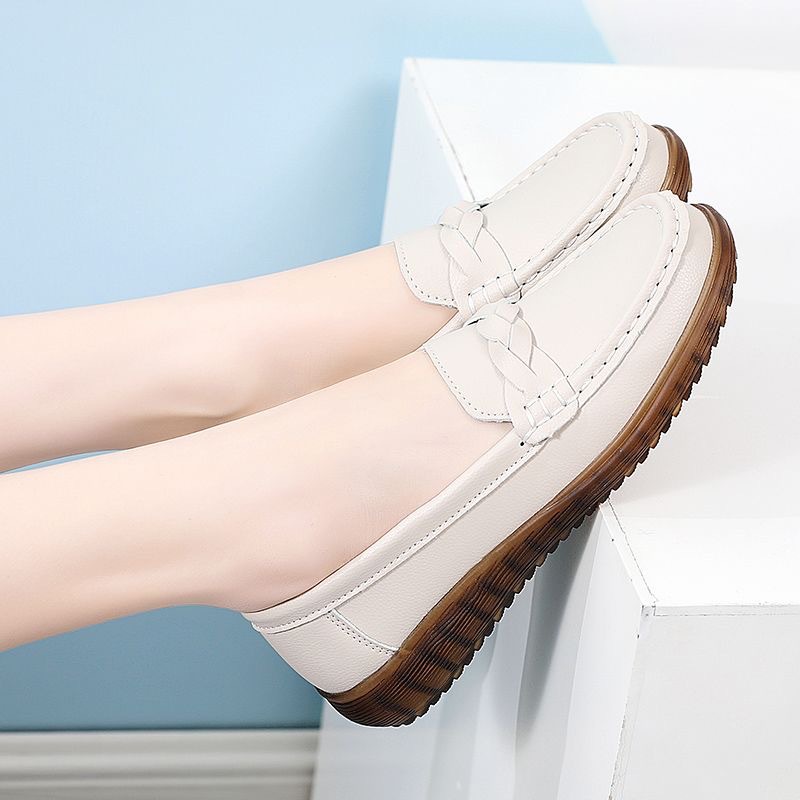 Zapatos de madre con suela suave y poco profunda, zapatos cómodos de talón bajo, primavera de 2026, nuevos zapatos de pedal universal Lefour.