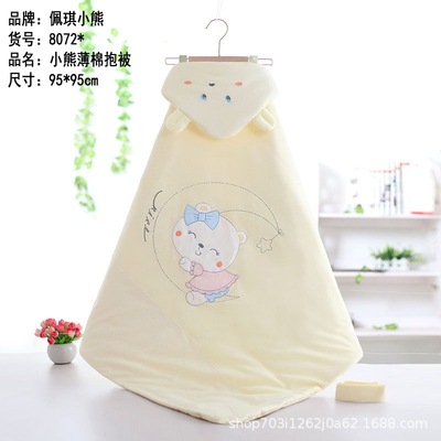 儿童新品春夏款薄棉婴儿抱被 纯棉初生宝宝包被 小孩襁褓被子