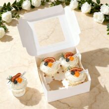 蛋糕盒子批发烘焙甜品蛋挞包装盒一次性马芬西点打包盒4粒6粒装