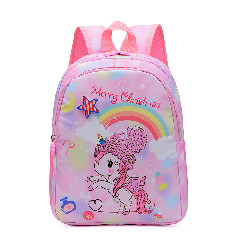 De los niños mochila kindergarten Pequeño medio y gran clase ligera reducción de Carga Protección la columna vertebral dibujos animados unicornio