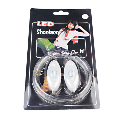 Wholesale LED Creative Light-Up Shoelaces Cycling Warning Fluorescent Shoelaces Flashing Cheer Prop