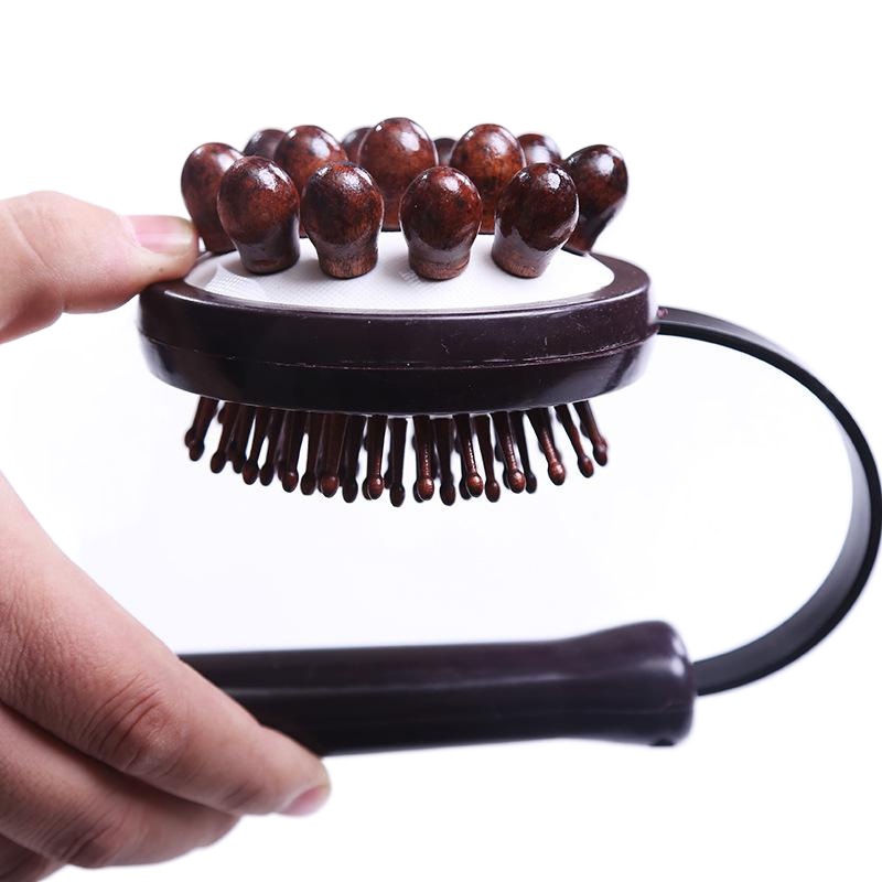 Yipai palo de masaje de madera martillo raspado tablero picazón rascarse picazón Meridian Health Care tocando martillo de espalda cuello y hombro masaje raqueta regalo