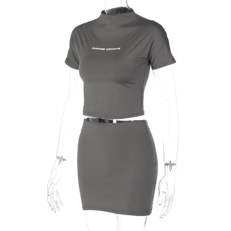 Completo gonna donna con top girocollo e gonna aderente_voghion.com
