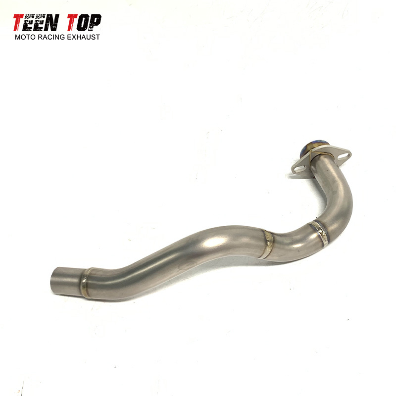Suitable for motorcycle Forza 300/NSS300 modified front section titanium alloy elbow exhaust FORZA350 mid-section
