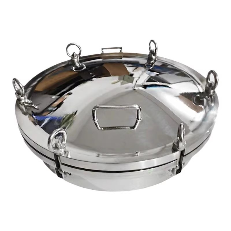 6公斤压力不锈钢人孔 适合发酵罐用人孔盖DN300-500法兰开槽