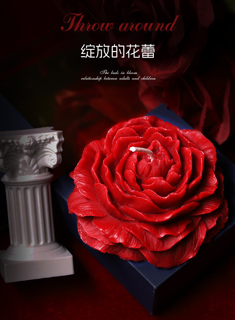 Low-Temperature Massage Candle in Rose Flower Design for Couples Foreplay and Atmosphere — detail image 6