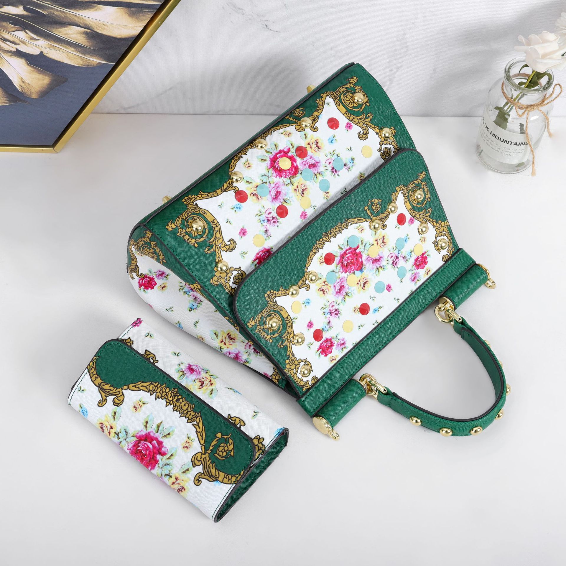 Women's Bags new printed two piece women's bag texture brand light luxury bag_voghion.com