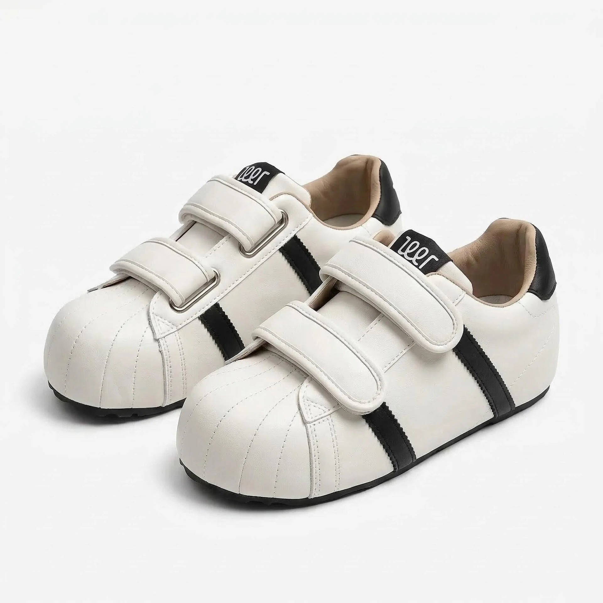 2026 primavera y otoño velcro cabeza grande zapatos de skate de pan de suela gruesa zapatos casuales transpirables zapatos blancos zapatos de mujer 2026 primavera image 6