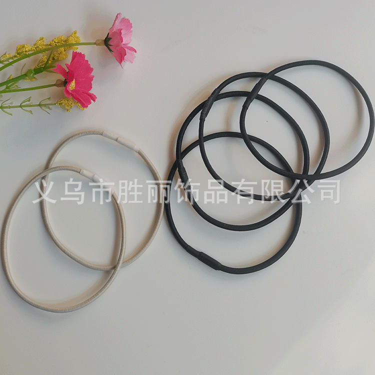 厂家2.5粗进口热缝管麦克风皮筋马仔扣皮筋麦克风套热缩管皮筋