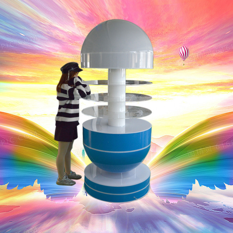 LED带灯展示柜制作特大号胶囊展柜亚克力可乐罐展架透明发光展台