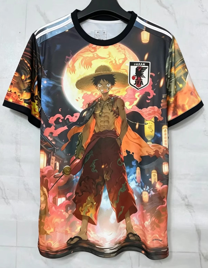 25-26 Nueva camiseta de anime de camiseta japonesa One Piece Samurai Sakura Dragon Ball Uniforme de fútbol transfronterizo de edición especial