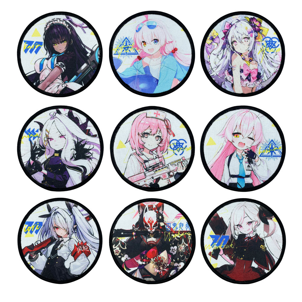 碧蓝档案周边二次元动漫印刷织唛星野梓蔚蓝档案魔术贴徽章臂章
