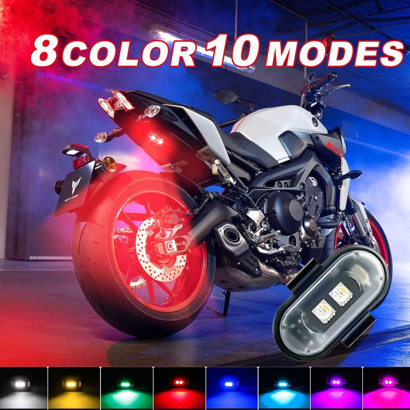 Cross-Border Wireless Remote Control Aircraft Lights, Universal Eight-Color Flashing Warning Lights for Automobiles and Motorcycles, Drone Pilot Lights