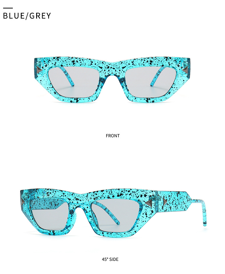 90g Weight Full Frame Glasses Structure Sunglasses Classification UV400 Protection, Resin Lens Material Square Glasses Style Daily Occasion Color Block Pattern Unisex Gender Patchwork Design Fashion Style Fashion Color Block UV400 Protection Resin Square Patchwork Full Frame Women's Sunglasses 14