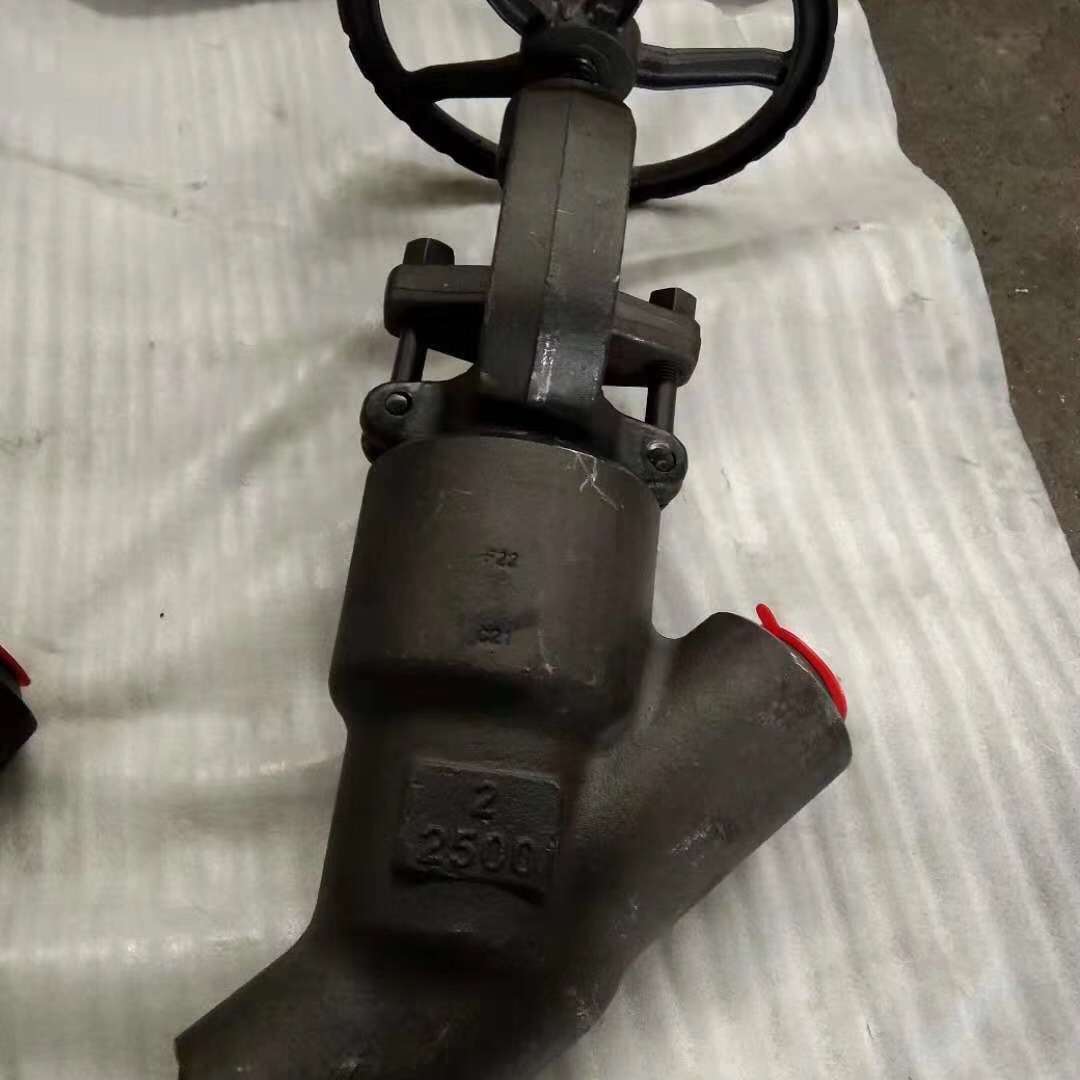 J65Y-2500LB自密封直流式焊接截止阀 A105N截止阀 Y型锻钢截止阀