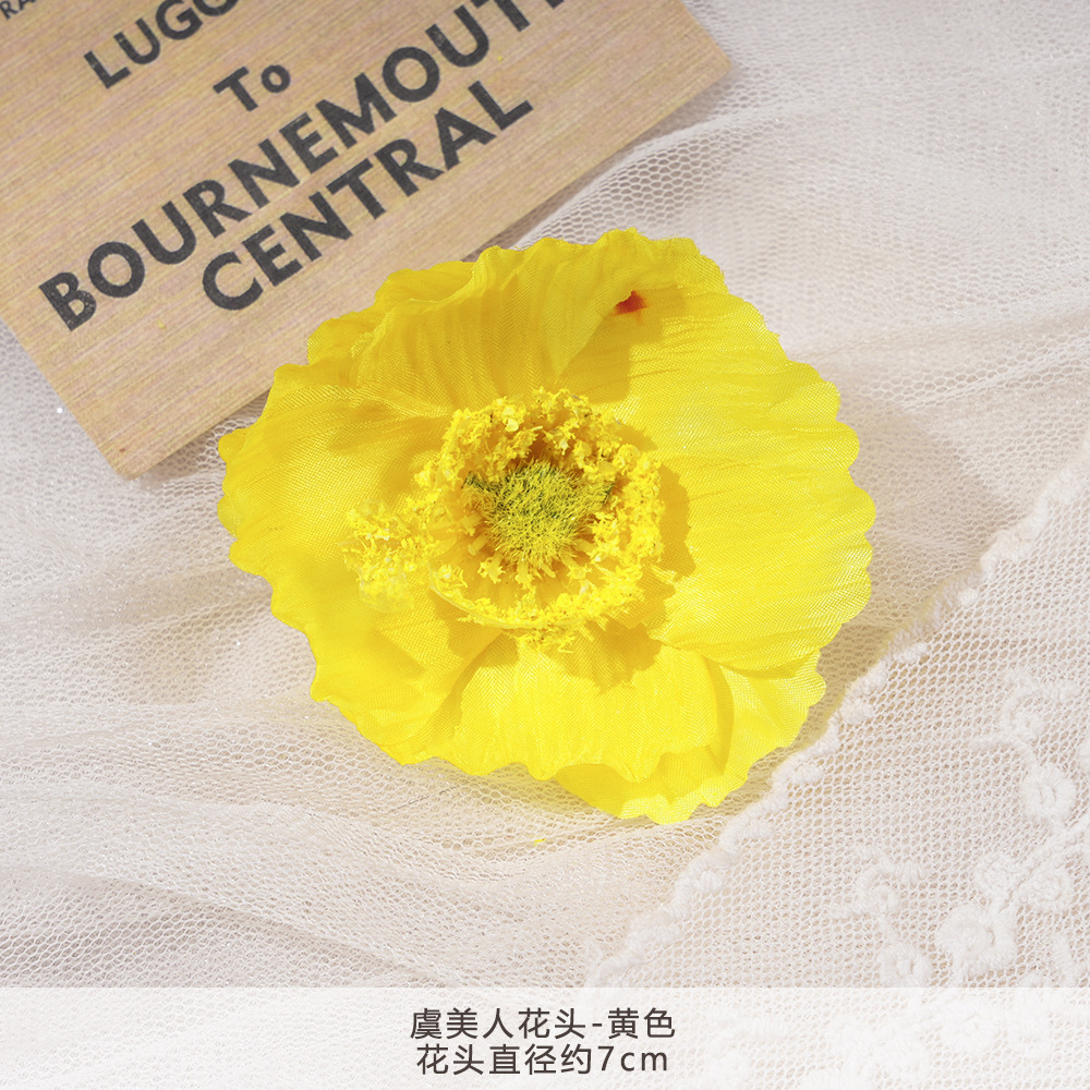 XC-양귀비 꽃 머리-노란색