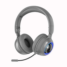 新款頭戴式藍牙耳機帶麥 七彩變色燈光電腦無線游戲耳機 一件代發