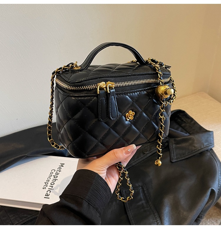 Kleine vierkante doos camelia diamant raster ketting doos, kleine tas enkele schouder crossbody tas, dames handtas_voghion.com