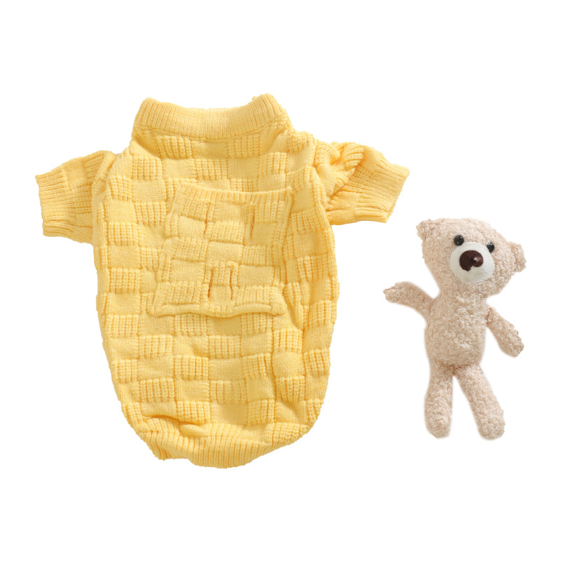 Perro de mascota suéter de punto gato ropa pequeña Teddy ropa cálida oso de bolsillo suéter otoño nuevo