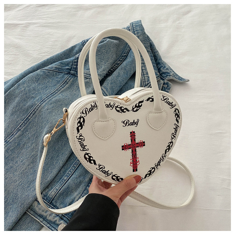Women's Handbag Crossbody Bag Love Type Fresh Sweet Printed Bag Women's Bag High Quality Single Shoulder Oblique Handbag Bag_voghion.com