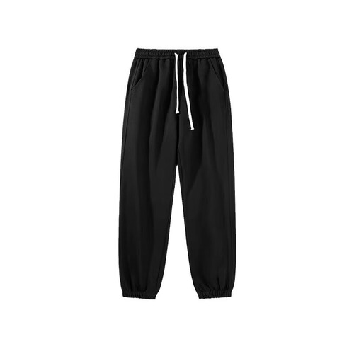 Japanese-style city boy vintage gray sweatpants with elastic cuffs | Men's streetwear boyfriend-fit, loose-fitting casual joggers perfect for street dance and everyday comfort