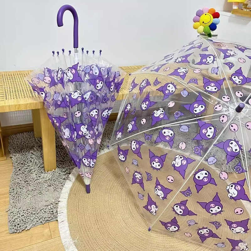 卡通儿童雨伞全自动防回弹节节收安全晴雨伞折叠遮阳伞反光学生伞|undefined