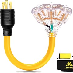 ストレート電源コードプラグ、NEMA L6-30P to3X 5-20R ETL 米国標準電源コードプラグ