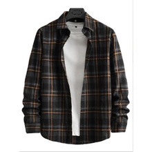 S 36917 Plaid casual long sleeve shirt ���ƿ��ɳ����г���