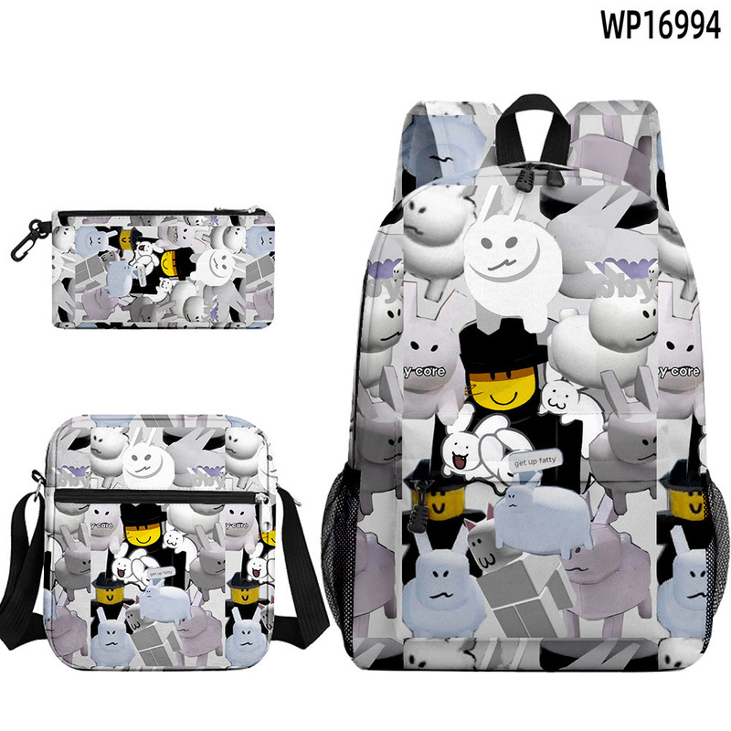 3D新品跨境游戏  Roblox Forsaken Gubby 书包笔袋挎包三件套印花|undefined